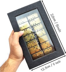 Metal Surface Dominoes Set Double 6 for Adults and Kids – Classic 28Pieces Go…