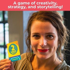 QUOKKA 2 Cents Game Night Story Card Improv Game 60 Cards 3-8 Players