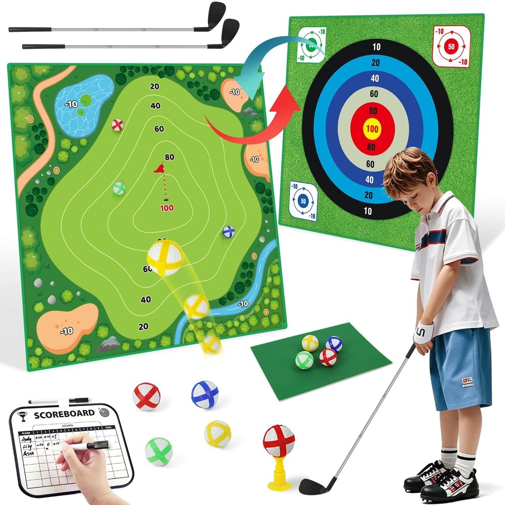 Battle Golf Chipping Game Set for Kids Adults, Chip and Stick Golf Game with…