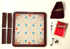 Scrabble Deluxe Edition Turntable Rotating Game Milton Bradley 1989 Complete
