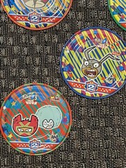 Lot Of 5 Rare Mega Tazos Pogs Mexico ¡MUCHA LUCHA! BIGER SIZE Metal