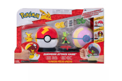 Pokémon PKW3165 Surprise Attack Game-Pikachu with Pokéball and Level Ball, Black