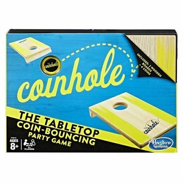 Hasbro Gaming Coinhole Tabletop Coin Bouncing Party Game New