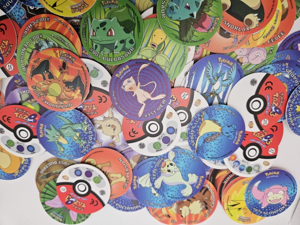 Lot of 500 Random Mix Of 2002 Pokemon Tazos From 1st Generation Pokemon Tazos