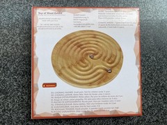 TOWO 2-in-1 Solitaire Labyrinth Board Game, Marble Maze Balancing Toy