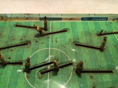 Vtg. Tin Litho Tabletop Olympic Soccer Football Game by Technofix 1960s HTF Toy