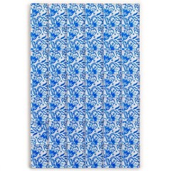 American Mahjong “Chinoise II” Floral Blue Racks Pushers Coins US-AF032-A New