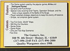 Ardennes The Gamers 1994..Punched. Complete. Solitaire or 2 VG. See Description.