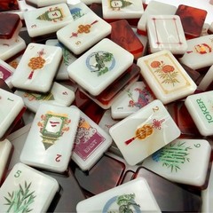 New High-end The Wealth of Fire American Mahjong Tiles Set Red Color,160 Tiles