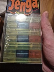 Jenga Neon Pop Hasbro 45 Neon Plastic Blocks Game 6+ New Sealed