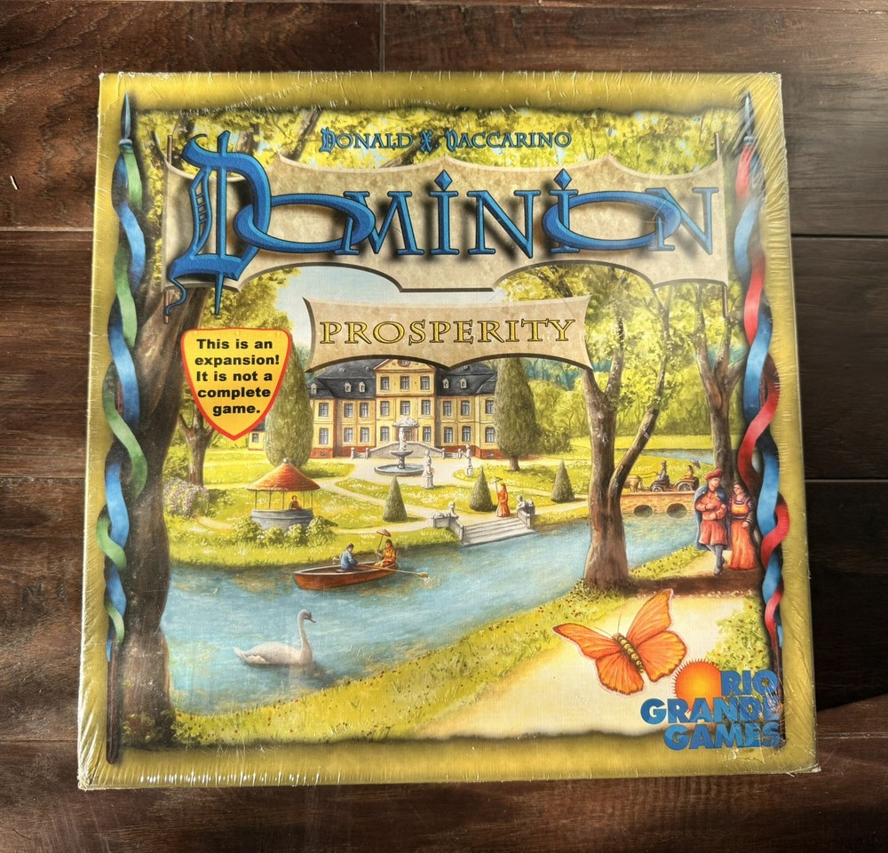 Dominion Prosperity EXPANSION Board Game Rio Grande 100% COMPLETE Sealed Cards