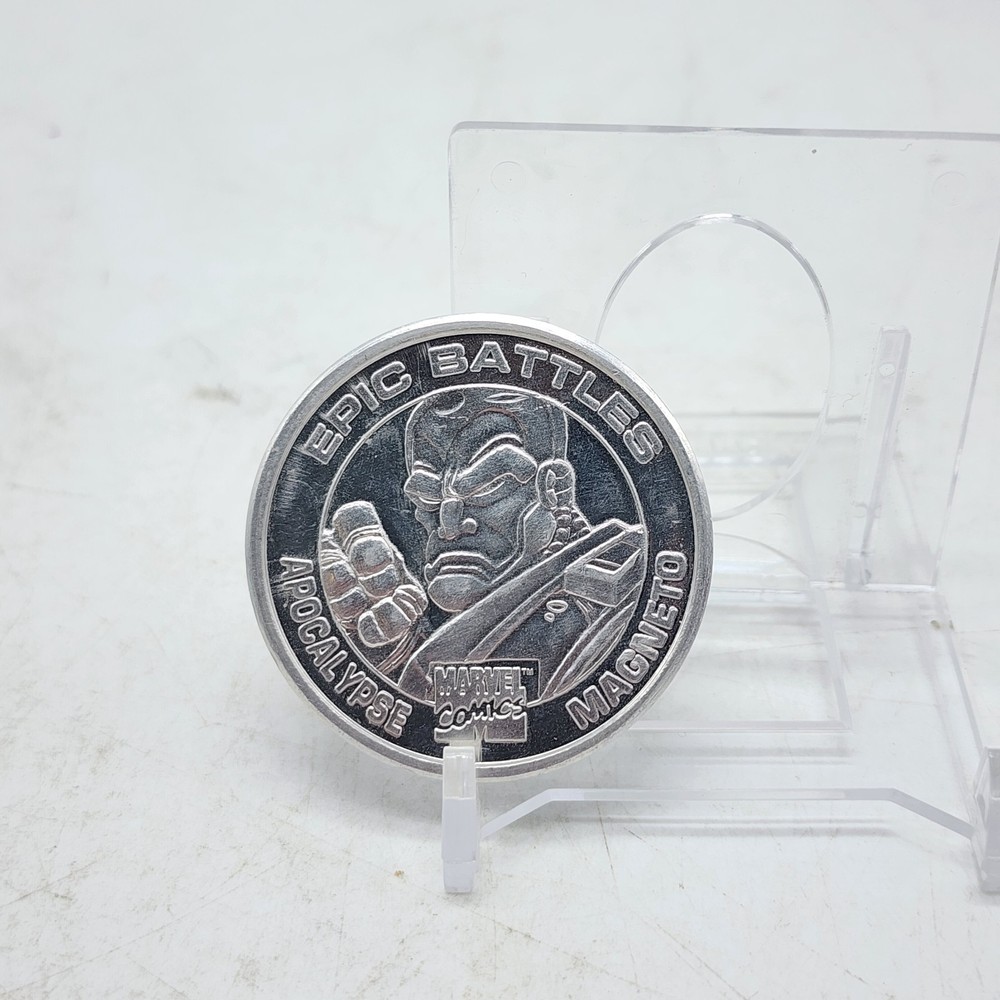 Apocalypse Vs Magneto Aluminum Slammer X-Men Marvel Epic Battles 90s Pogs