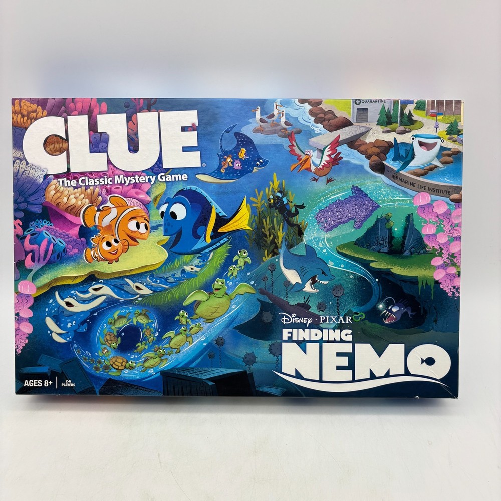 Clue Finding Nemo COMPLETE USAopoly 2022 Disney Pixar Dory Reef Ocean