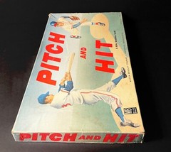 Vintage Milton Bradley Baseball Board Game PITCH AND HIT ca 1940s-1950s RARE
