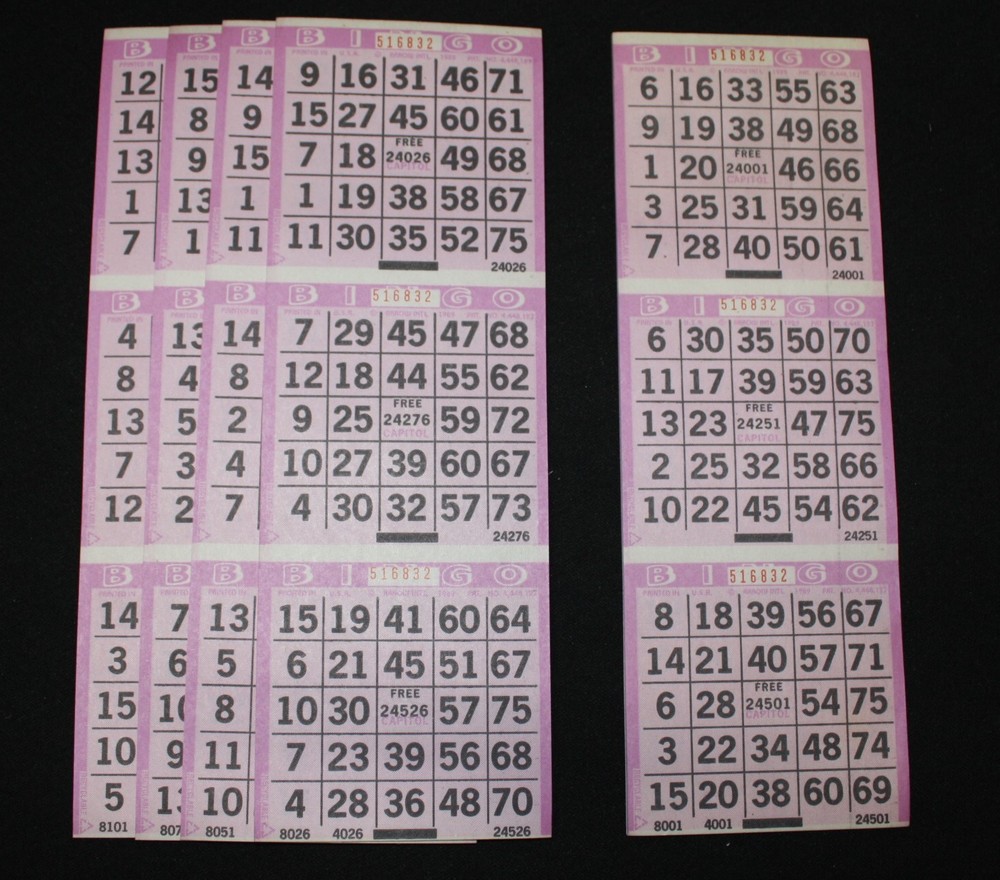 BINGO PAPER Cards Sheets 3 on 1 Purple Tint – 100 sheets