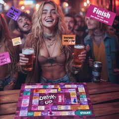 Tipsy Drinking Board Game, Leather Land Drinking Games for Adults