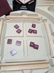 Scrabble Deluxe Edition 1989 Rotating Turntable COMPLETE #4034 Mahogany Tiles