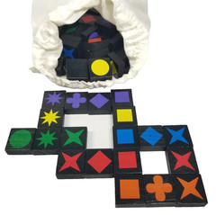 Qwirkle Board Game COMPLETE 108 Tiles Shapes Colors Good Strategy MindWare