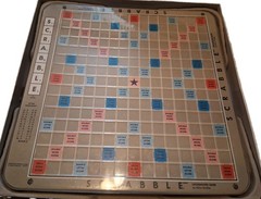 VTG 1989 Scrabble Deluxe Turntable Edition Milton Bradley 4034 All 100 Tiles