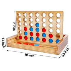 Glintoper Tic Tac Toe & 4 in a Row Tables Game Set, Classic Board Line Up 4 for