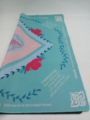 Mahjong Game Table Mat Accessory 31×31 Square Turquoise Pink Charleston Tile