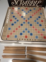 Scrabble Crossword Game Deluxe Edition Turntable 4034 1989 Milton Bradley Read