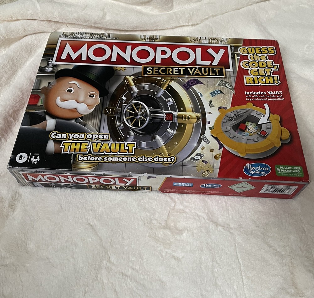 MONOPOLY Secret Vault Board Game for Kids Ages 8 and Up Family Board Game for…