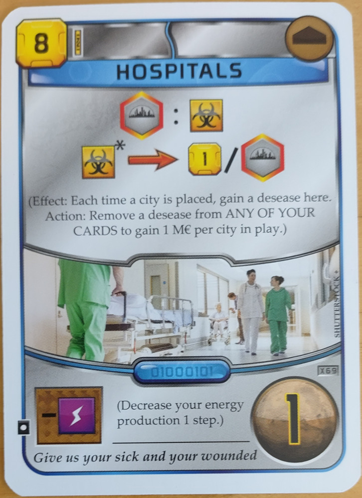 Terraforming Mars: Official Fall 2024 Promo Card Hospitals: NEW AND MINT!