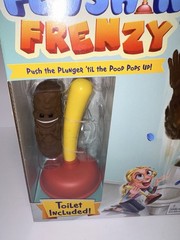 Weird “Flushin’ Frenzy” Board Game w/ Toilet Plunger and Happy Poop Gift Toy NEW