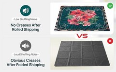 Mahjong Mat 4mm Extra Thick 33.5 Inch Non-Slip Rubber Rolled Printed Rules & Bag