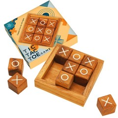 Wooden Tic Tac Toe Coffee Table Decor Game Living Room Home Office Decorative…