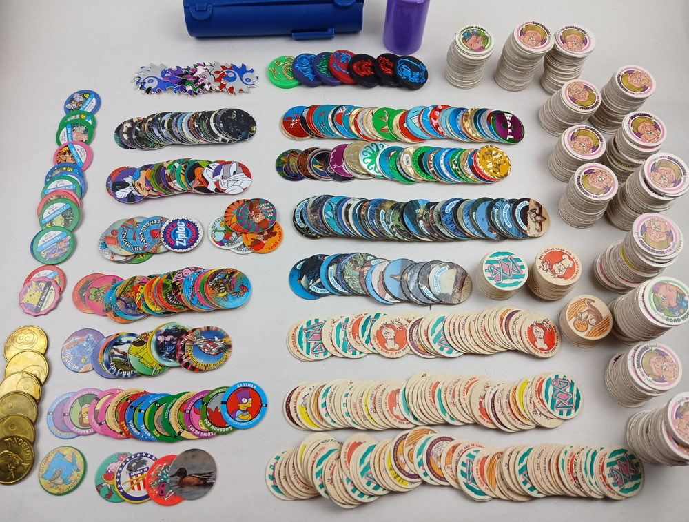 Vintage Mixed Lot of Pogs Milk Caps From the 90s