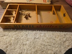 Merdel Skittles 401 Bowling Game 10 Pins, 2 Spinners, Original Box- Not Complete