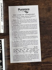 Vintage Set of Puremco No. 616 Standard Marblelike Dominoes Black