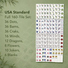 Luxury Mahjong Tile Set 160PCS – Full American Standard Game Pack