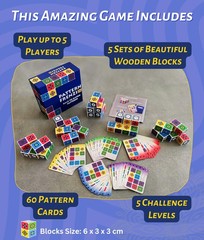 Pattern Matching Board Game for Kids & Adults, Family Night Board Games, Bloc…