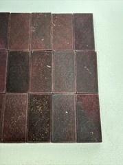 Lot Of 24 Vintage Dominoes Floral Design Cedar?