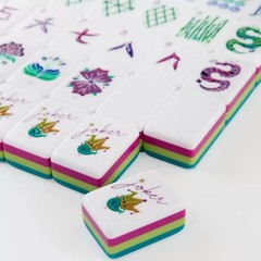 Lagoon Inspired 4-Layer American Mahjong Tiles