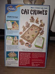 Cat Crimes ThinkFun Logic Game Single Player Ages 8+ Cardboard Cat Tokens 2017