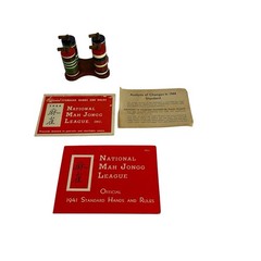 1940s Butterscotch Bakelite Mahjong Mah Jongg Set MET Games NY 148 Tiles
