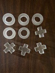 New Melannco Tic-tac-toe Photo Game Board No Box Perfect For Coffee Table!