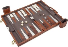 Backgammon Set, 15 Inches Classic Board Game with Leather Case, Folding Board…