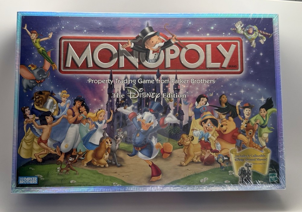 Monopoly The Disney Edition Board Game New Sealed Pieces 2001 Hasbro