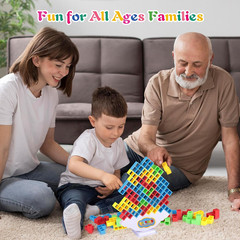 64Pcs Tetra Tower Game, Family Board for 2 Players Family Games, Christmas Stock