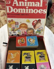 Vintage Whitman Cardboard Animal Dominoes For Kids New 1976