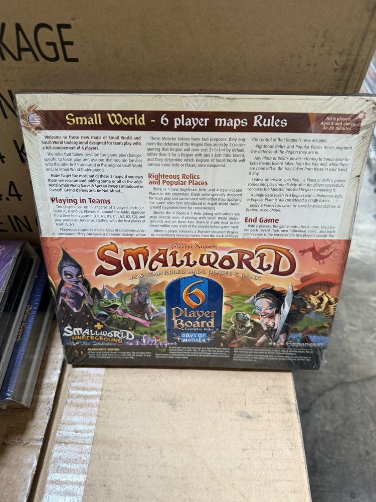 Small World 6 Player Board Expansion Pack NEW SEALED FREE SHIPPING