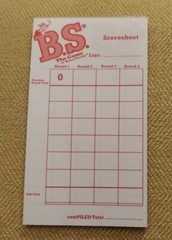 1986 TDC Games B.S. The Game of Being Sneaky Family Replacement 38 Score Sheets