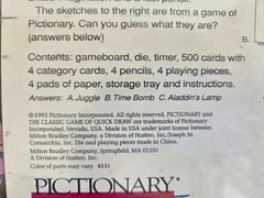1993 Pictionary Board Game Milton Bradley Hasbro #4531 NEW Updated for 90s Retro