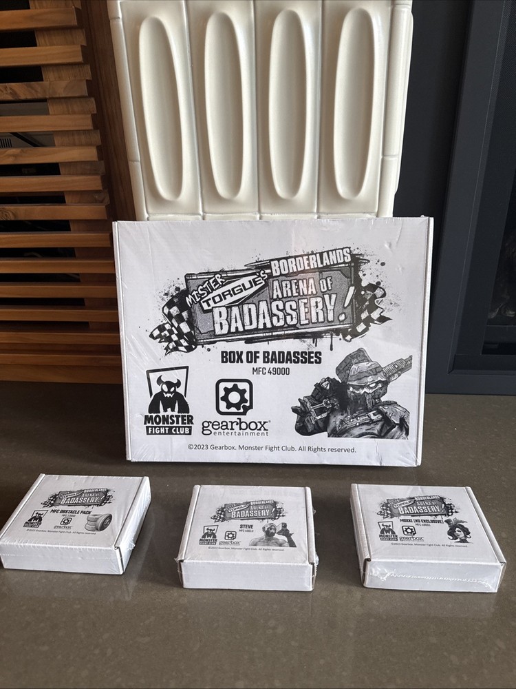 BORDERLANDS Arena of Badassery Box of Badasses; Steve; MFC Obstacle Pack; Moxxi
