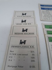 VINTAGE 1961 MONOPOLY Title Deed Cards Full Set of 28